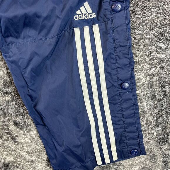 Adidas Y2K Tearaway Span Button Lined Track Pants Nylon Blue Trefoil Men's L - Picture 6 of 16